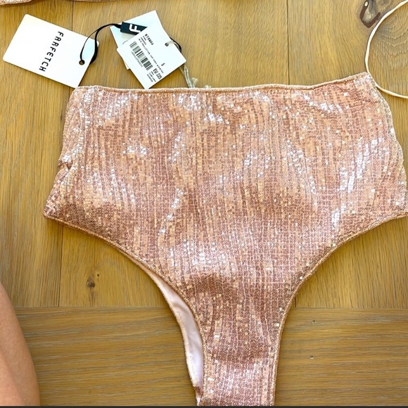 Oseree brand glitter bikini!! Light pink/peach color!! - Picture 3 of 4